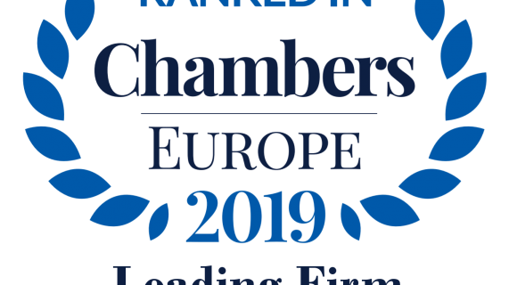 Performanța Casei de avocatură ”Efrim, Roșca și Asociații” aduce recunoaștere și creștere în clasamentul Chambers Europe 2019